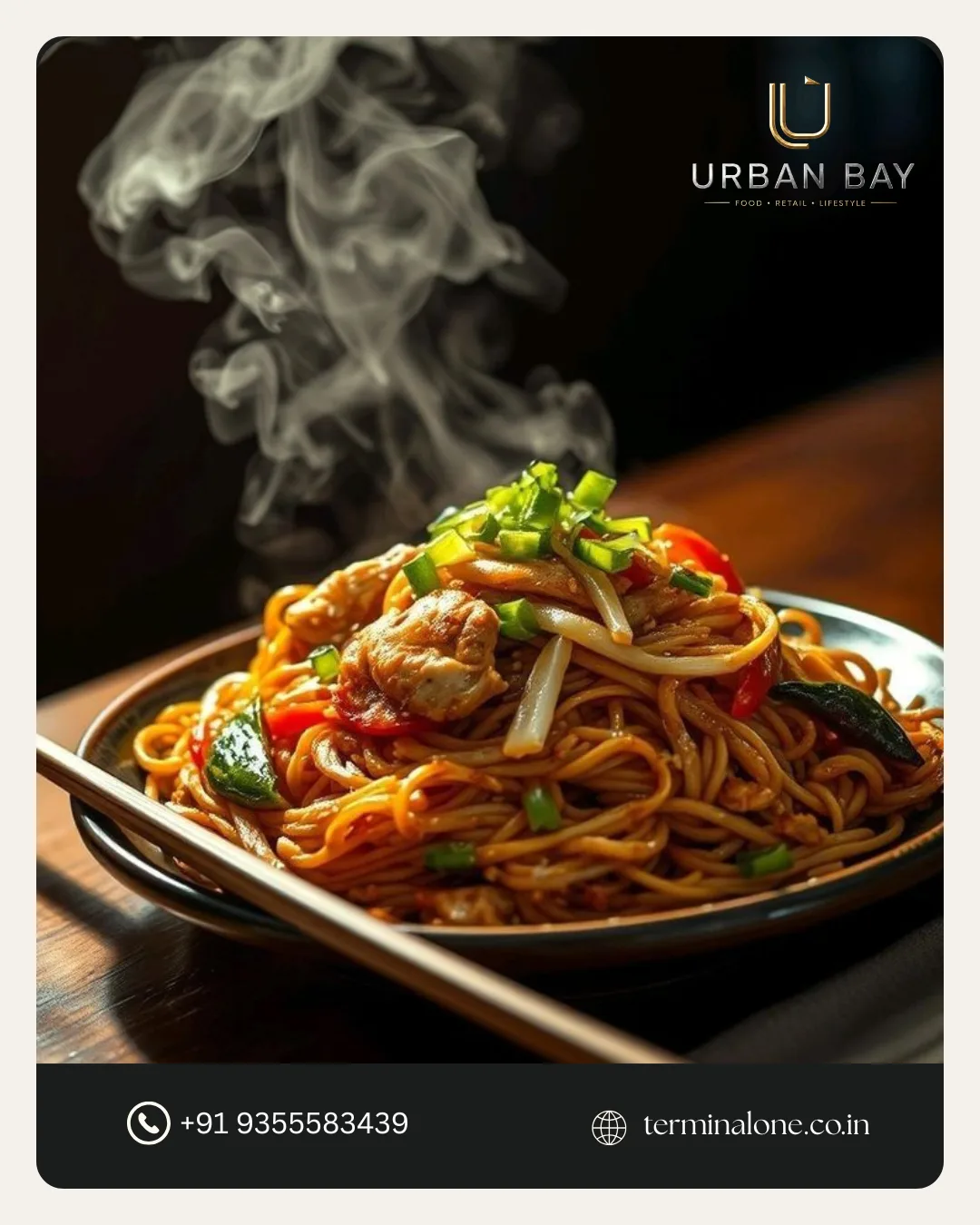 Hakka noodles at Urban Bay food court, Anand Vihar
